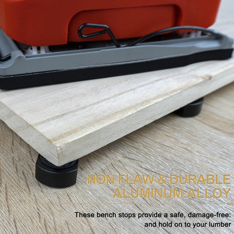 ViewReal 12 Pack 3/4" Non-Slip Aluminum Bench Dogs, Bench Dog Clamps Accessories for MFT Workbench, Woodworking DIY Projects - Image 3
